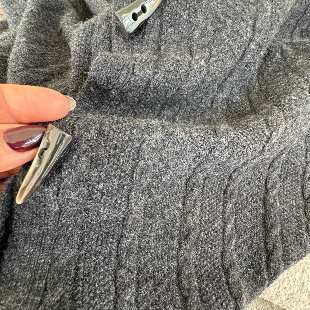 Woo Shanghai Luxury Brand Cashmere Scarf Wrap ,Shawl ,Cape, Chorcoal Gray - Picture 6 of 16